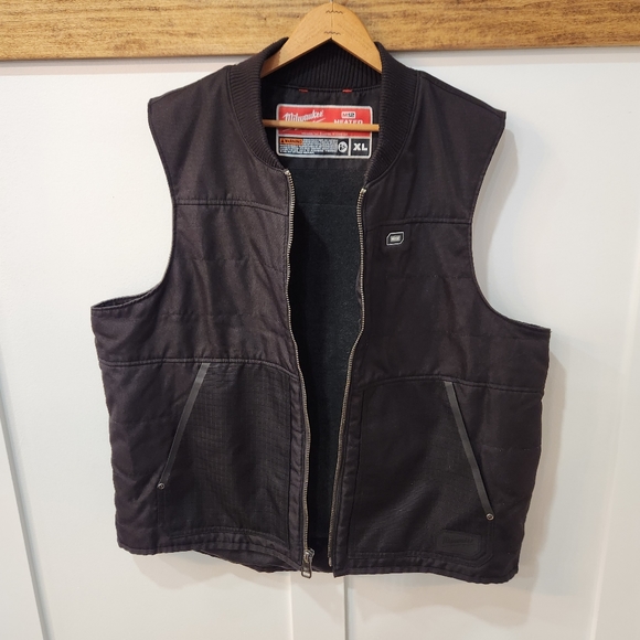 Milwaukee Mens XL M12 Heated Gear Black Vest Only Ripstop Like New Condition - Picture 3 of 13